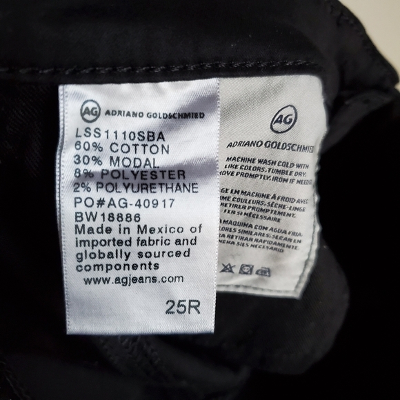 AG Adriano Goldschmied Stilt Jeans in Super Black Sateen NEW - Picture 8 of 9